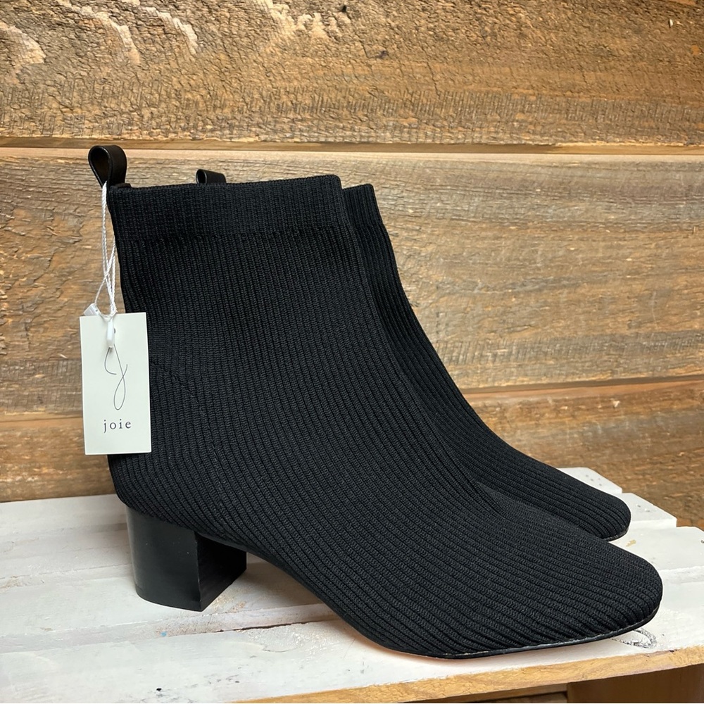 NEW Joie Neely Sock Boot Black | Joie Ankle Boot | Ribbed Sock Booties Black 9